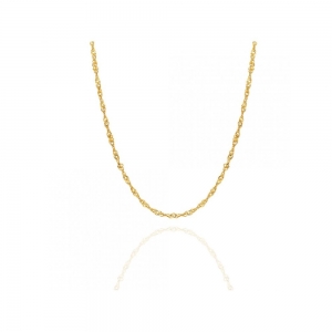 14 Ayar Sarı Altın Singapur Twist Zincir (50 cm)